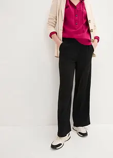 Pantaloni a palazzo in jersey operato, vita alta, bonprix