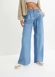 Jeans wide leg, vita bassa, bonprix