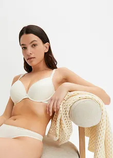 Reggiseno push-up con ferretto in materiale lucido, bpc bonprix collection