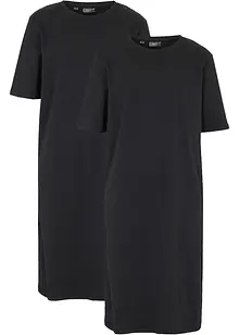 Abito t-shirt oversize in puro cotone (pacco da 2), bonprix