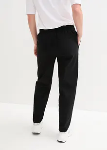 Pantaloni in misto lino e cotone,  vita alta, bonprix