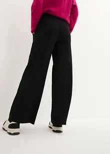 Pantaloni a palazzo in jersey operato, vita alta, bonprix