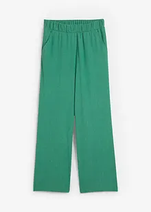 Pantaloni a palazzo in jersey operato, vita alta, bonprix