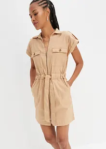 Abito in twill di misto cotone elasticizzato, bonprix