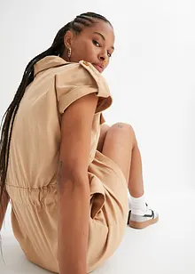 Abito in twill di misto cotone elasticizzato, bonprix