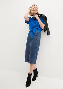 Maglia con maniche a pipistrello e ricami traforati, bonprix