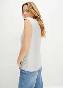 Top lucido con scollatura a cascata, bonprix