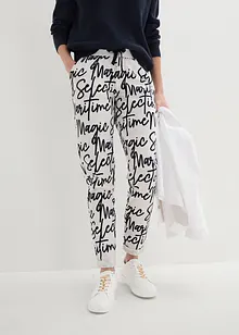 Pantaloni stampati con elastico in vita, bonprix