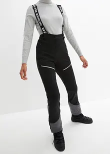 Pantaloni tecnici idrorepellenti in softshell elasticizzato, taglio diritto, bonprix