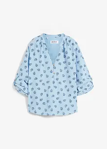 Blusa oversize in mussola fantasia, bonprix