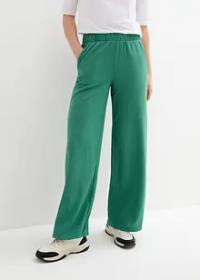 Pantaloni a palazzo in jersey operato, vita alta, bonprix