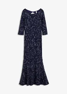 Abito con paillettes e scollatura sulla schiena, bonprix