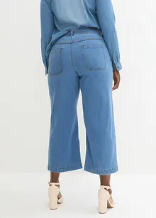 Jeans cropped wide leg, a vita media, bonprix