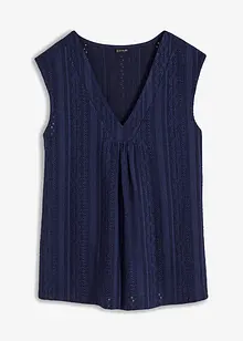 Top con ricami traforati, bonprix