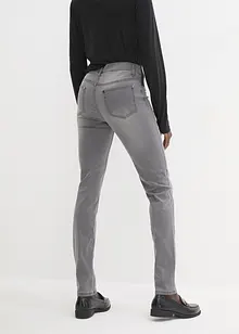 Jeans con cinta comoda slim, a vita media, bonprix