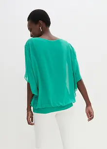 Blusa in chiffon con canotta, bonprix