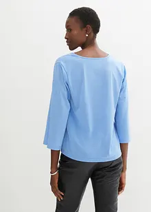 Maglia in misto seta con inserto in tessuto, bonprix