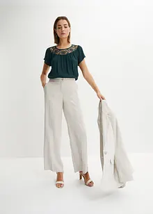 Blusa con pizzo, bonprix