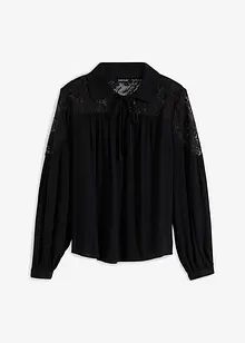 Blusa con pizzo, bonprix