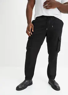 Pantaloni cargo con elastico in vita loose fit, straight, bonprix