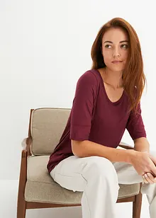 Maglia con scollo rotondo in viscosa morbida, bonprix