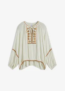 Blusa con ricami in tessuto operato, bonprix