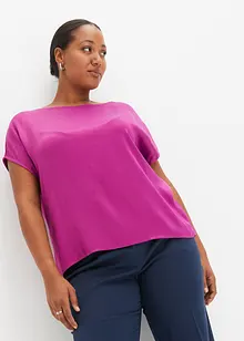 Maglia con inserto in satin, bonprix