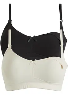 Reggiseno t-shirt allattamento senza ferretto con cotone biologico (pacco da 2), bpc bonprix collection - Nice Size