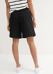 Shorts ampi in misto lino con pinces e cinta comoda a vita alta, bonprix