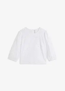 Blusa con ricami traforati, bonprix