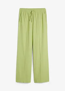 Pantaloni in misto lino con cucitura, bonprix