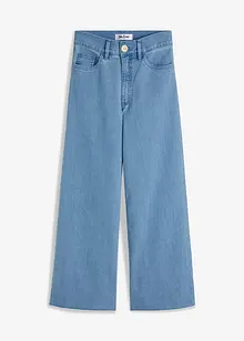 Jeans cropped wide leg, vita alta, bonprix