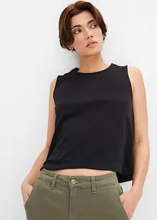 Top cropped con effetto maglia, RAINBOW