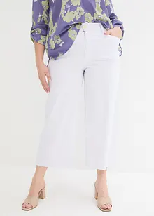 Jeans cropped wide leg, vita alta, bonprix