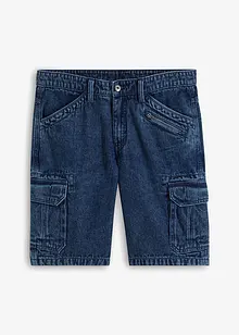 Bermuda cargo in jeans di cotone biologico, relaxed fit, RAINBOW