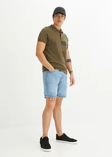 Bermuda di jeans con elastico in vita, regular fit, John Baner JEANSWEAR