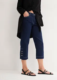 Jeans capri, a vita media, bonprix