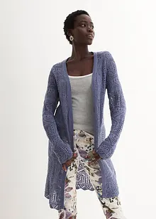 Cardigan lungo traforato, bonprix