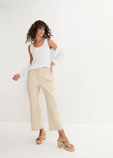 Jeans wide leg a vita alta con cinta comoda, bonprix