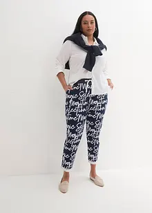 Pantaloni con elastico in vita in fantasia, bonprix