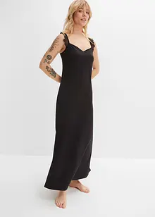 Camicia da notte lunga con spalline in pizzo e cotone biologico, bonprix