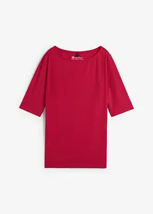 Maglia a mezze maniche con scollo a barca con cotone biologico, bonprix