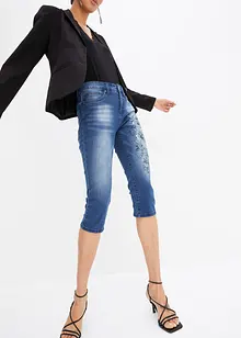 Jeans capri con farfalle, bonprix