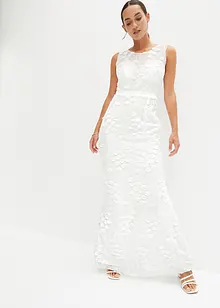 Abito da sposa in mesh con fiori applicati, BODYFLIRT boutique