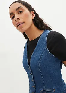 Gilet in jeans elasticizzato, bonprix