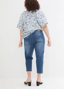 Jeans boyfriend cropped, a vita media, bonprix