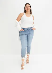 Jeans skinny con pizzo, bonprix