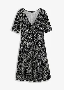 Abito in morbido jersey misto viscosa con drappeggio, bonprix