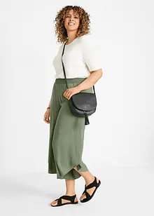 Pantaloni culotte al polpaccio in viscosa, bonprix