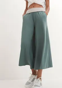 Pantaloni culotte in maglina al polpaccio, bonprix